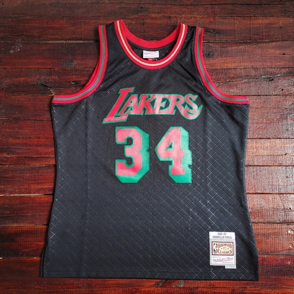 Mitchell and Ness LA Lakers Shaquille O'neal NBA Neapolitan Swingman Jersey M - Picture 1 of 11